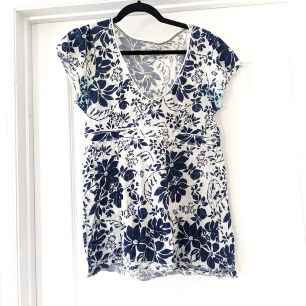 Women's Floral American Eagle Top